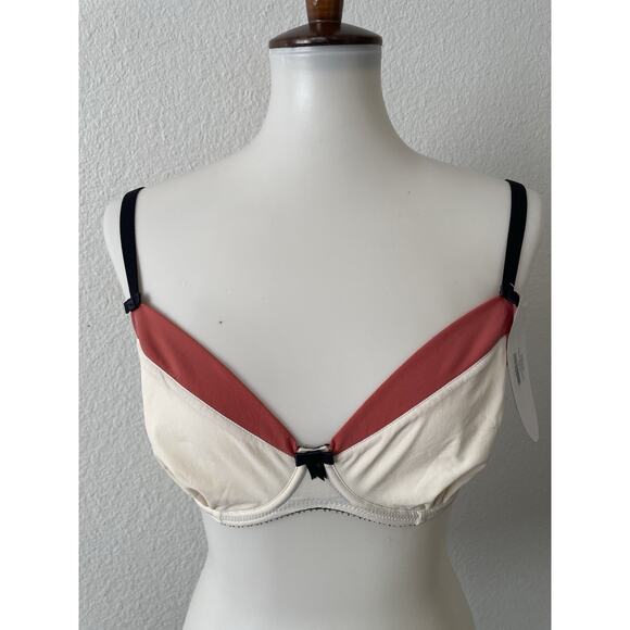 Claudette Bra Women Demi Color Block Sophia Lingerie Intimates - Picture 1 of 11